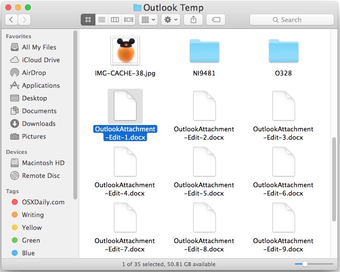 where are emails stored on outlook for mac